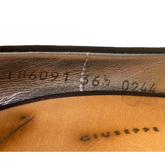 Giuseppe Zanotti Women’s Black Suede Rhinestone Accent VIV 100 Heels Size 6.5 - Picture 7 of 11